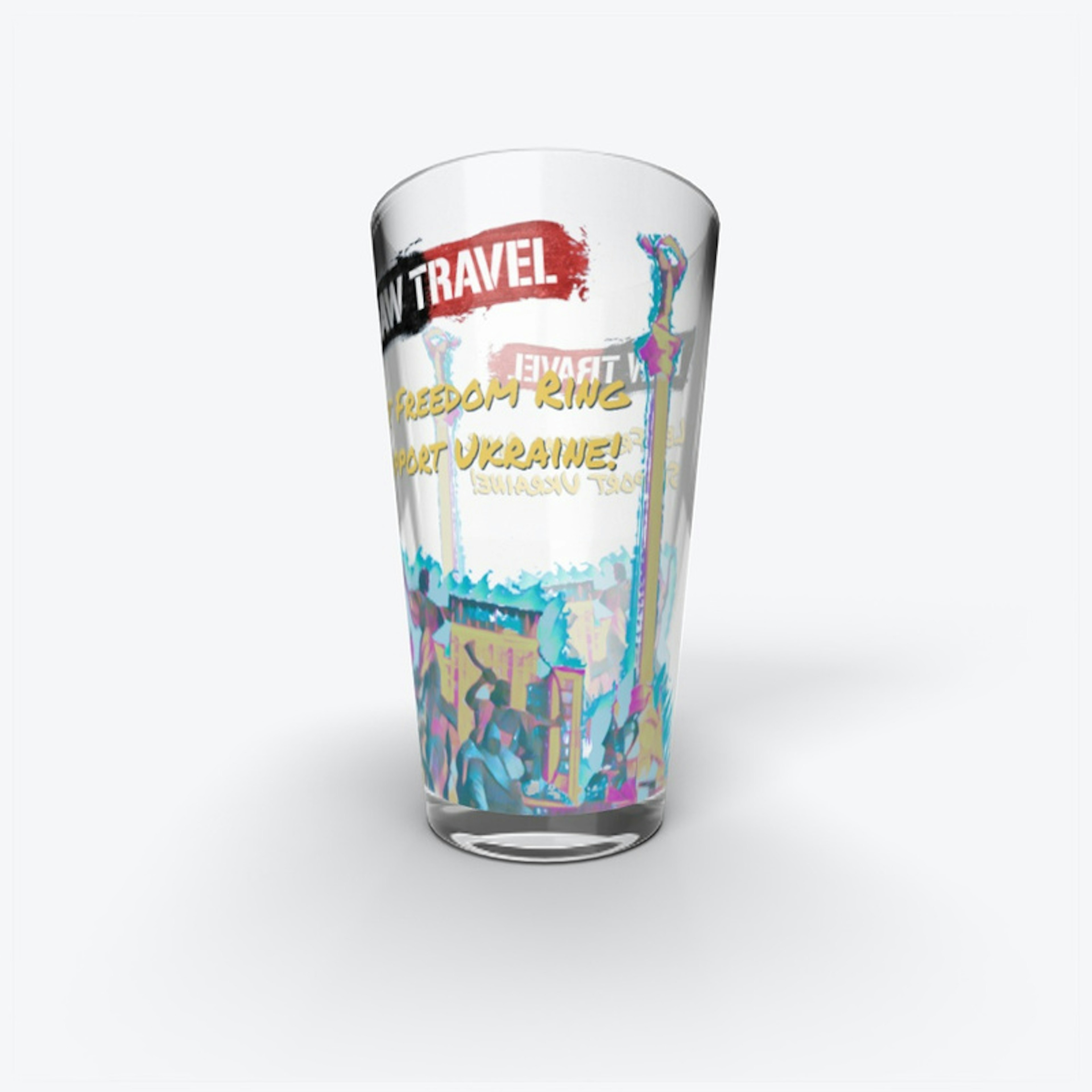 Raw Travel - Let Freedom Ring Pint Glass