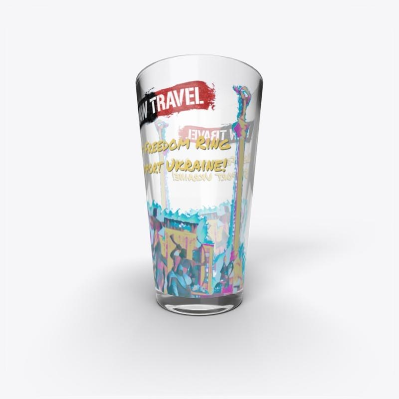 Raw Travel - Let Freedom Ring Pint Glass